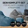 LUMALAND Sitzsack Hocker Set Cord mit Füllung EPS Perlen Produktbild-Vorschau 4