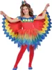 A young girl wearing a colorful parrot costume with wings and a tutu. Produktbild-Vorschau