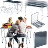 Outtec® kempingový stůl se 4 židlemi - 120 x 60 cm - Náhled obrázku produktu 1