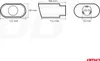 Technical drawings with dimensions of an exhaust tip. Anteprima dell’immagine prodotto