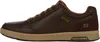 A side view of a brown Skechers sneaker. Voir les images du produit