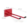 6 supporti da parete per attrezzi, lunghezza 24 cm, doppio Anteprima dell’immagine prodotto 4