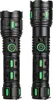 Two black flashlights with green accents are shown side-by-side against a white background. Produktbild-Vorschau