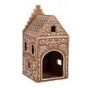 Clayre & Eef Teelichthalter Lebkuchenhaus 7x7x15 cm Braun Produktbild-Vorschau 3