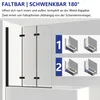 IMPTS Duschwand für Badewanne 120x140cm 3-teilig Faltwand Produktbild-Vorschau 4