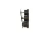 Three black furniture glides with silver screws are arranged vertically against a white background. Produktbild-Vorschau