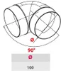 KOTARBAU® Raccordo per tubi Ø 100 mm Curva per tubi di Anteprima dell’immagine prodotto 2
