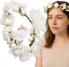 EDIBAZZAR | Kranz Stirnband Haarblumen Weiße Rosen Boho Produktbild-Vorschau 6
