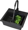 Granitan | Granitspüle Set TEOR - Schwarz - Küchenarmatur - Produktbild-Vorschau 1