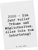 Mr. & Mrs. Panda Postkarte Spruch 2000 Geburtstagsträume - Produktbild-Vorschau 1