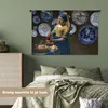 MuchoWow® Wandteppich Wandbehang Mädchen mit Perlenohrring Produktbild-Vorschau 4