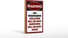 Holzschild Hinweis 12x18cm Warning no trespassing Produktbild-Vorschau 2