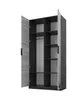 PAWS MOBEL Kippbarer Sonoma eiche Kleiderschrank 100x52x200 Produktbild-Vorschau 5