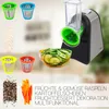 A collage of a kitchen appliance with various attachments and ingredients, along with descriptive text. Anteprima dell’immagine prodotto