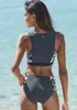 LASCANA ACTIVE Crop-Bikini-Top Wave nachtblau bedruckt Produktbild-Vorschau 3