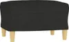 vidaXL 3-Sitzer-Sofa mit Hocker Schwarz 180 cm Stoff Produktbild-Vorschau 4