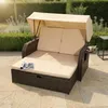 Mucola Fauteuil-cabine de plage en rotin Lit de bronzage Voir les images du produit 12