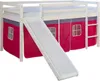 Homestyle4u Hochbett 90x200 mit Rutsche Lattenrost Vorhang Produktbild-Vorschau 2