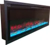 A modern electric fireplace with realistic flame and crystal bed effects. Produktbild-Vorschau