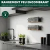 eluno Étagère à épices, lot de 2 avec fond en bambou, Voir les images du produit 2