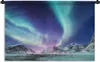 MuchoWow® Wandteppich Wandbehang Nordlichter - Schnee - Produktbild-Vorschau 1