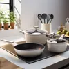 STONELINE® Set di pentole 11 pezzi 18/20/24 crema | con Anteprima dell’immagine prodotto 3