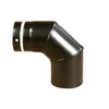 Pelletbogen 90° Ø80 mm ohne Tür schwarz matt Produktbild-Vorschau 2