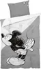 A duvet cover and pillowcase set featuring a sketch of Mickey Mouse. Produktbild-Vorschau