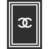 A black rectangle with a white border and a white Chanel logo in the center. Produktbild-Vorschau