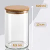 gouveo set di 12 barattoli da 500 ml in vetro borosilicato Anteprima dell’immagine prodotto 2