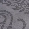 A close-up shot of a textured gray wallpaper with a dark gray damask pattern. Produktbild-Vorschau