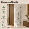 Supporti per scaldasalviette, set da 4, bianchi, per tubi Anteprima dell’immagine prodotto 3