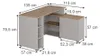 Scrivania angolare Vicco Rudy Cachemire 135 x 110 cm con Anteprima dell’immagine prodotto 7