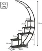 DanDiBo Blumenregal indoor 170 cm Hoch Metall Schwarz Produktbild-Vorschau 2