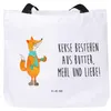 Mr. & Mrs. Panda Reisetasche Fuchs Keks - Weiß - Geschenk, Produktbild-Vorschau 1