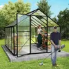 UISEBRT Premium Gewächshaus Aluminium 380x250x205cm, 9.5m² Produktbild-Vorschau 9