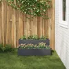 vidaXL Garten-Pflanzgefäß Anthrazit 100 x 60 x 45 cm Produktbild-Vorschau 4