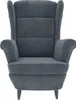 kreslo vidaXL Dark Grey Velvet Náhľad obrázku produktu 3