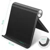 A black phone stand with dimensions indicated by text overlays. Náhľad obrázku produktu