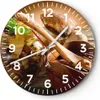 Wanduhr - Rund - Glasuhr - Pilze Mahlzeit Natur Glas - Produktbild-Vorschau 1