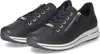 A pair of dark blue leather sneakers with white soles and navy blue laces, shown from a slightly elevated side angle against a white background. Anteprima dell’immagine prodotto