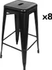8er Set Barhocker Metall Bistrohocker Tresenhocker Barstuhl Produktbild-Vorschau 2