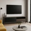 Televizní stolek HWC-O40, nízký TV stolek 2 zásuvky dveře Náhled obrázku produktu 9