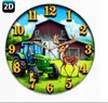 Nástěnné hodiny 30 cm - Farma s traktorem Náhled obrázku produktu 1