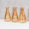 3er Set Vasen Glas H15cm Amber Orange Blumenvase Tischdeko Produktbild-Vorschau 3