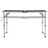 vidaXL Table de camping pliante Gris Aluminium 120x60 cm Voir les images du produit 1