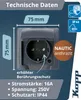 Presa KOPP 1f anth mt da incasso c.BS orizzontale Anteprima dell’immagine prodotto 5