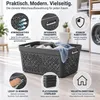 Plastard Wäschekorb 3er Set 20 Liter Grau aus Kunststoff Produktbild-Vorschau 2