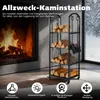 COSTWAY Kaminholzregal 4 Ebenen mit Rollen & 4 Produktbild-Vorschau 4