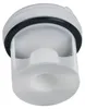 A close-up studio shot of a washing machine drain pump filter. Produktbild-Vorschau